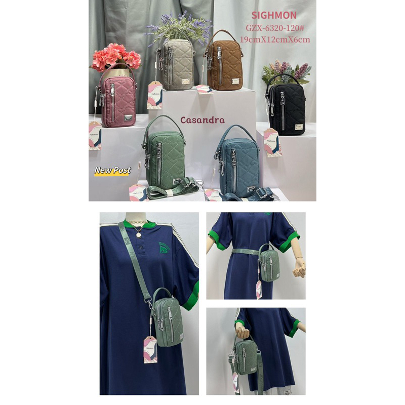GZX6320-120 TAS WANITA IMPORT SIGHMON 3in1 JINJING PINGGANG SELEMPANG