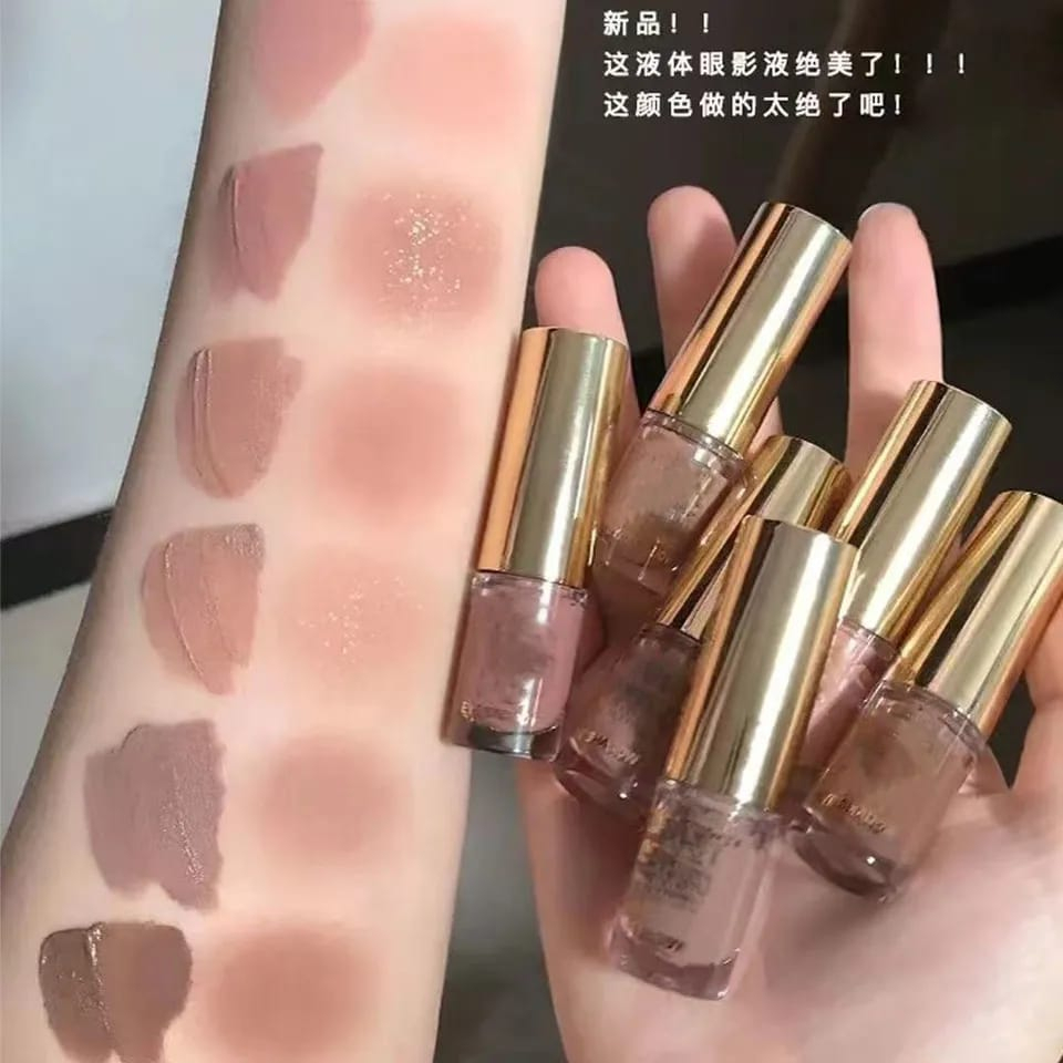 MAKEUP MATA KRIM BAYANGAN KOPI SUSU ALAMI MATTE BERKILAU HALUS PIGMEN PERONA PIPI CAIR COKLAT GEMERLAP