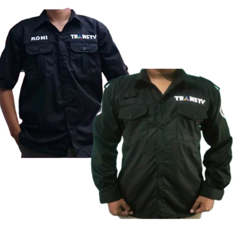 KEMEJA TRANSTV || SERAGAM TRANSTV || BAJU TRANSTV BORDIR