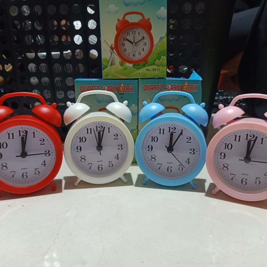 Jam Weker Clock 8811 ABS / Jam Meja Beker 8811 / Jam Fashion Meja Alarm