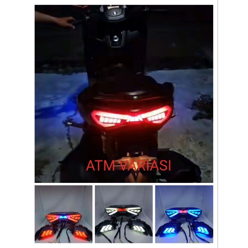 PAKET VARIASI LAMPU STOP BELAKANG NMAX NEW 2020/2022 STOPLAMPU BELAKANG + LAMPU SEIN LED RUNNING NMA