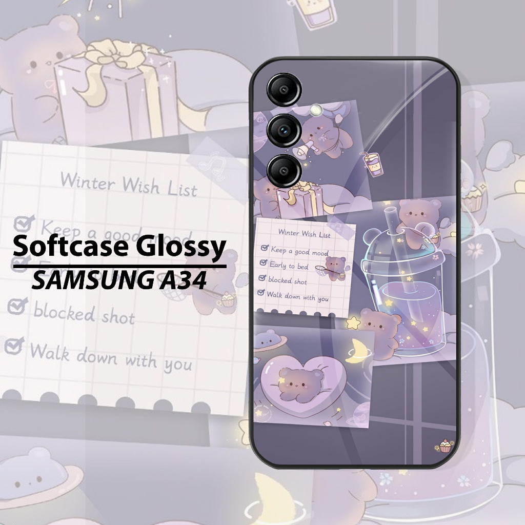 SAMSUNG A34 [ MG-225 ] Softcase Kaca SAMSUNG A34 Casing SAMSUNG A34 Casing Hp SAMSUNG A34 Casing Hp 