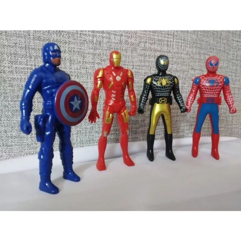 JOFESTORE88 X FerenHongXia MAINAN ROBOT 9CM AVENGERS ISI 4 PCS UNTUK ANAK LAKI - LAKI