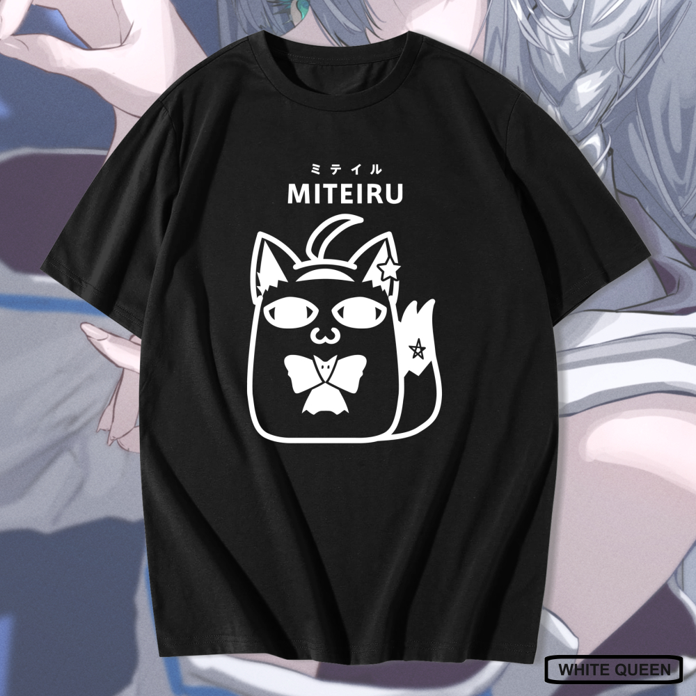 KAOS MITEIRU SHIRAKAMI FUBUKI HOLOLIVE - KAOS DISTRO PRIA & WANITA ANIME & GAME DESIGN VTUBER LOGO M