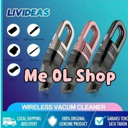LIVIDEAS VACUUM CLEANER 120W PENYEDOT DEBU MOBIL KUAT WED AND DRY CORDLESS VAKUM CLEANER WIRELESS