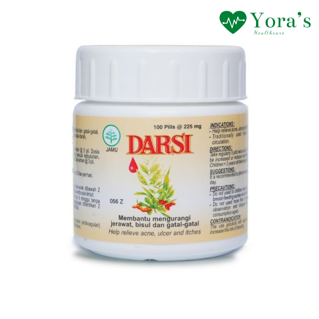 ￼DARSI (100 pil) darah bersih herbal untuk alergi, jerawat gatal gatal Melancarkan Membersihkan dara