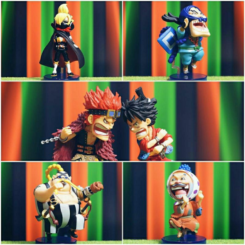 Mini Figure Luffy Kid Queen Sanji Raizo Tonoyatsu One Piece Wcf Wanokuni Vol 5