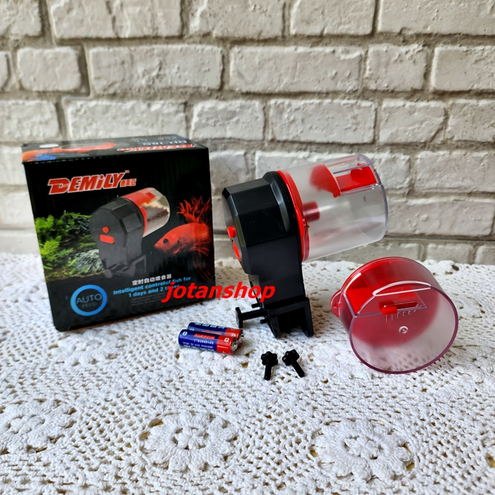 DEMILY DH180 DH 180 FOOD TIMER ALAT MESIN AUTO FISH FEEDER PEMBERI PAKAN MAKAN IKAN OTOMATIS AQUARIUM 2IN1