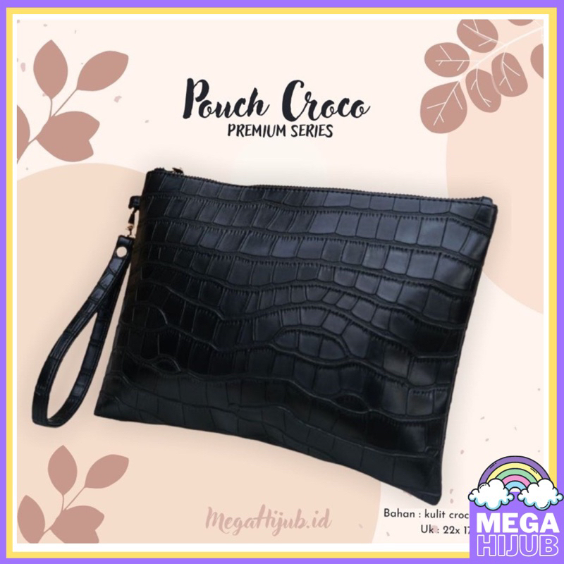 POUCH CROCO / CLUTCH CROCO / POUCH CROCO WANITA / DOMPET WANITA