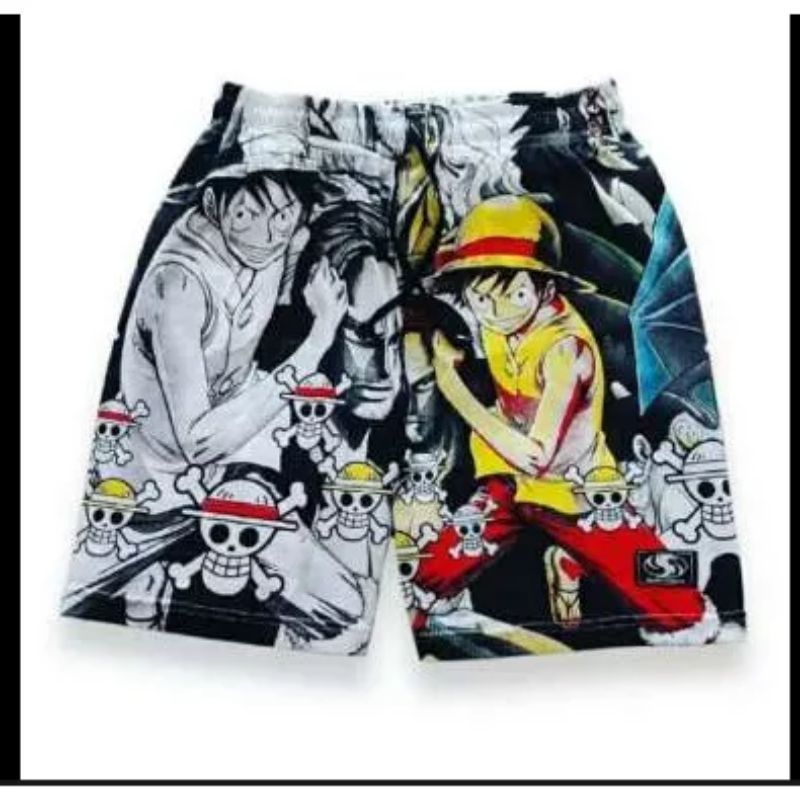 CELANA BOXER ONE PIECE PRIA WANITA LUFFY DISTRO KOLOR/CELANA DALAMA  CD PANTAI SANTAI BOARDSHOT