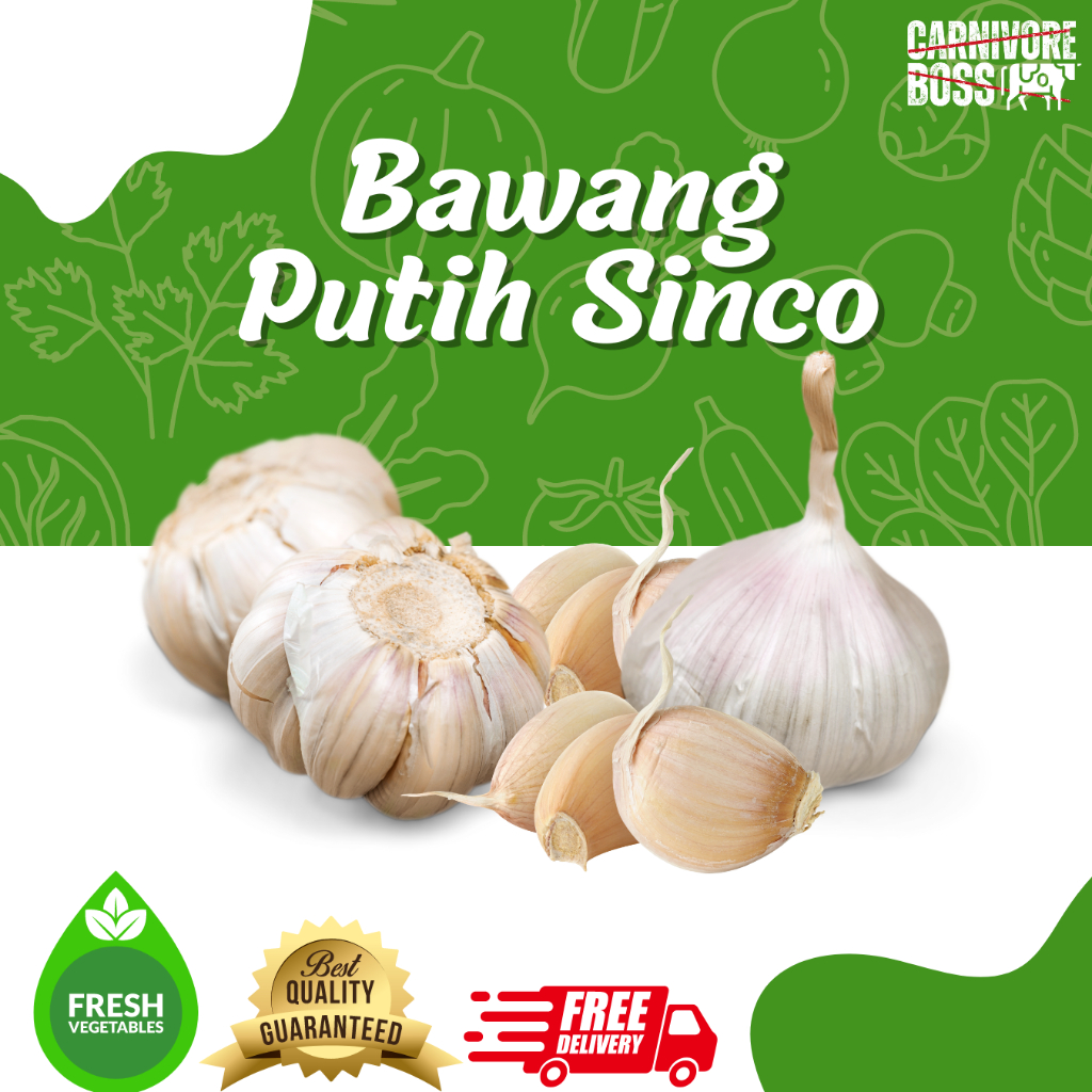 

BAWANG PUTIH SINCO SUPER FRESH 500 GRAM / BAWANG PUTIH SINCO / BAWANG PUTIH PREMIUM / BAWANG PUTIH / SAYURAN