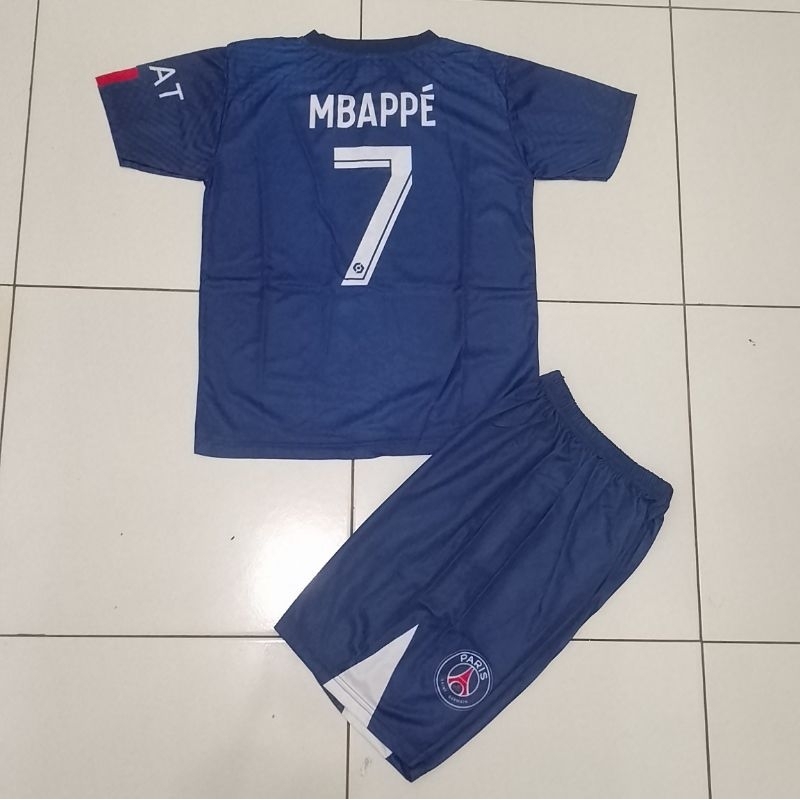 Setelan Bola Anak/Jersey PSG home Messi/Jersey PSG Home Mbappe/Setelan Baju Bola Anak/Setelan Jersey PSG/Stelan Anak Club Bola/Baju Bola Anak Termurah