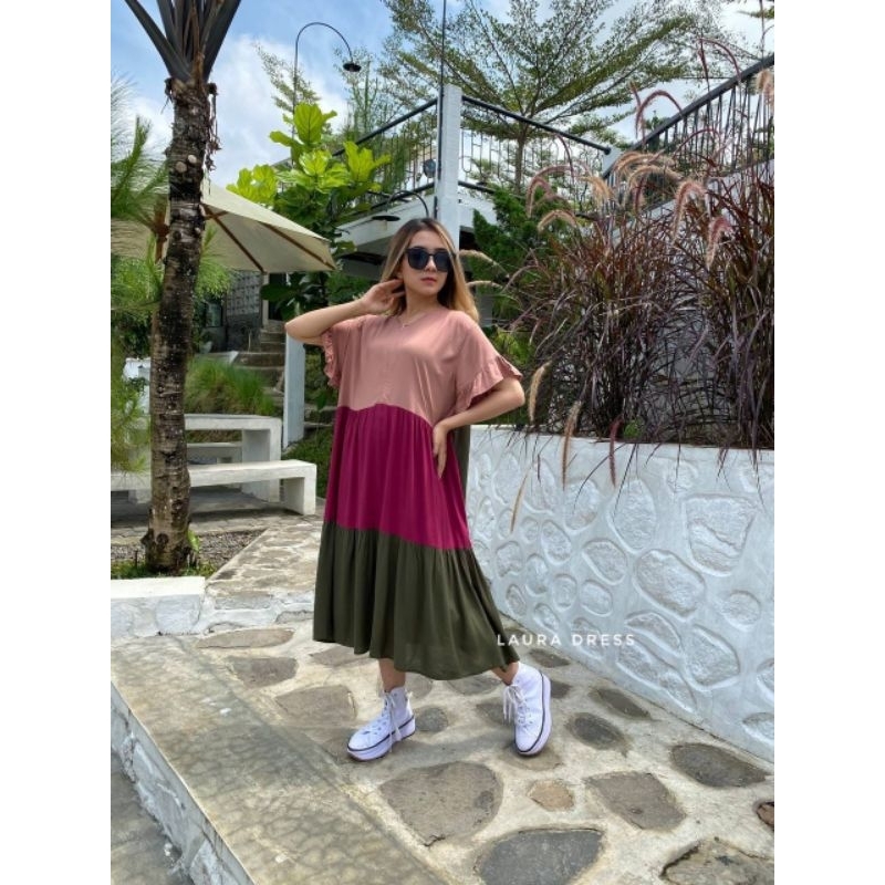 Laura Homedress Daster Kekinian Terbaru Bahan Rayon Kahatex Premium Adem Nyaman