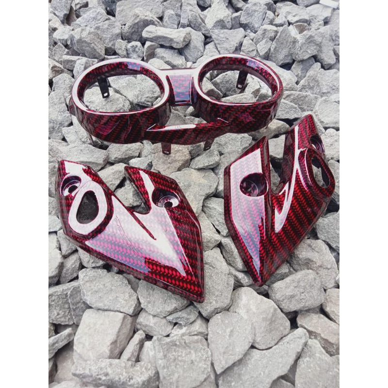 kupingan vixion old carbon + cover spidometer carbon
