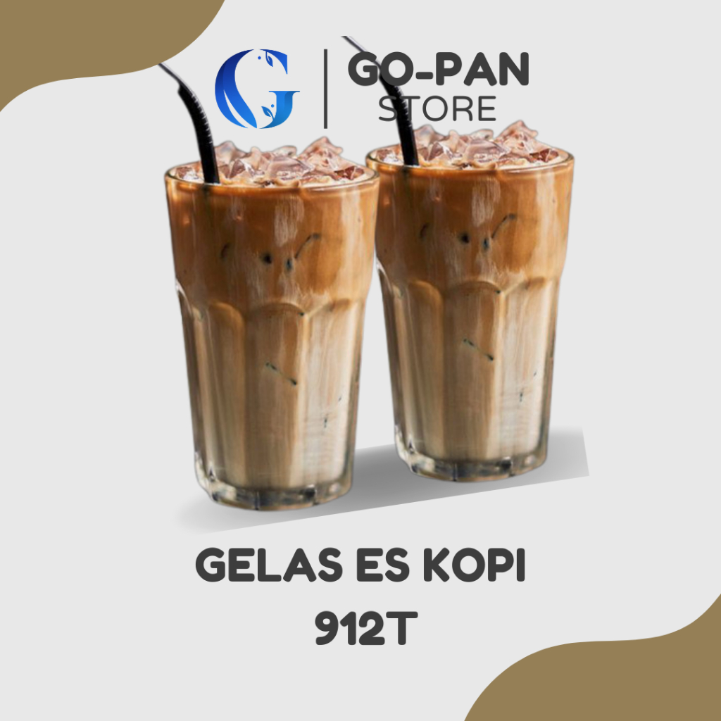 Gelas Kopi Latte Kaca Kedaung 912T 1 Pcs Tinggi Ala Cafe Serbaguna Untuk Jus Teh Sirup