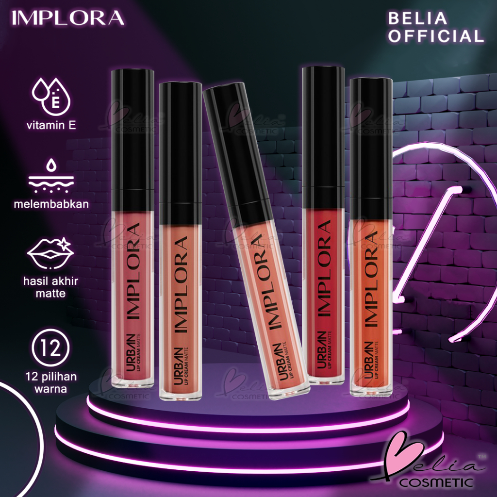 ❤ BELIA ❤ IMPLORA Urban Lip Cream Matte Lip Velvet ( lipcream Lipstick Lipstik )