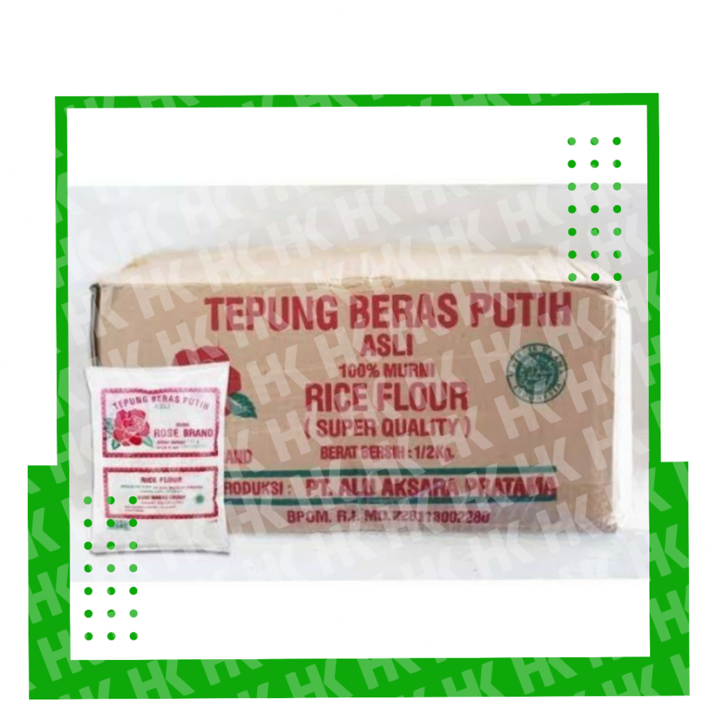 

Tepung Mawar Beras (TMB) Rose Brand 500 gram (1 dus)