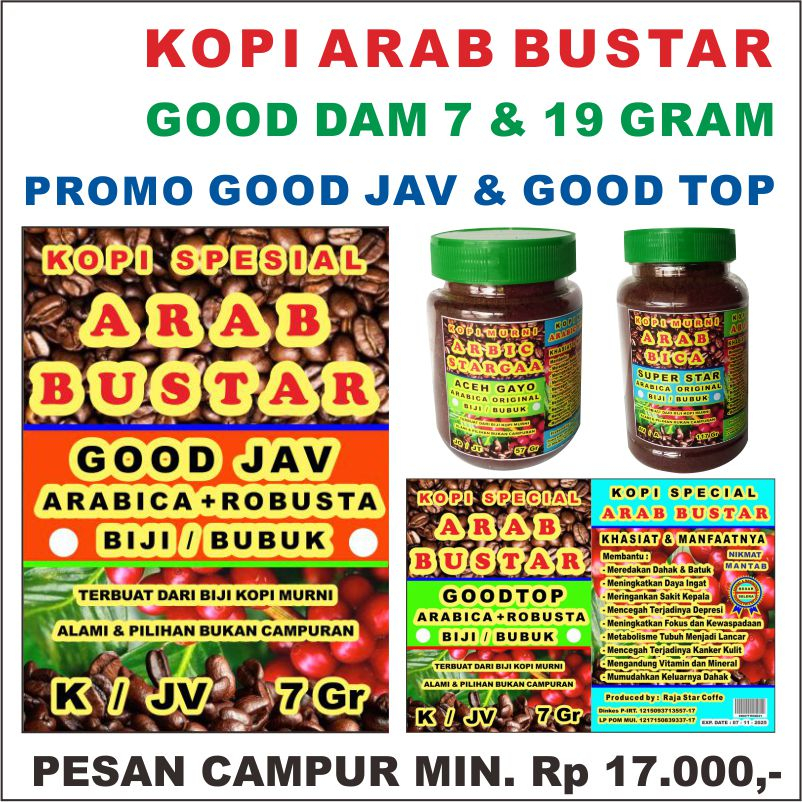 

KOPI SPECIAL ARABUSTAR GOOD JAV PROMO KOPI ARABICA + ROBUSTA TERBUAT DARI BIJI KOPI MURNI ALAMI & PILIHAN, BUKAN CAMPURAN KOPI ARABUSTAR GOOD DAM GOOD TOP KOPI TORABICA KAPAL API ENERGEN LUWAK WITH COFFE KOPI GOOD DAY ANNUR KARANGAYU TOKO 849 ARABUSTAR