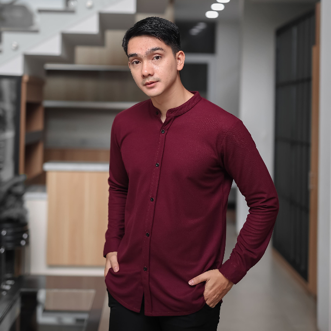 Kemeja Panjang Kemeja Polos Kemeja Slimfit Kemeja Besic Lengan Panjang Kemeja Kasual Hitam