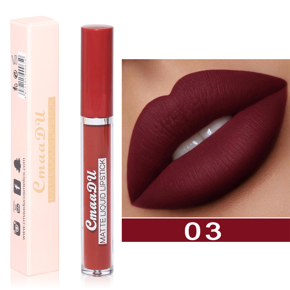 CMAADU Lipstik 10 Matte Liquid Lipstick Waterproof And Drable Long Lasting XX044