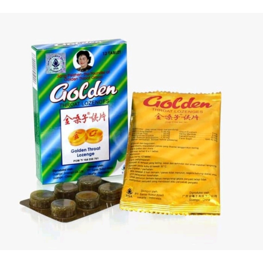 

Golden Throat Lozenges 12's Tablet Hisap Saras Subur / Permen Pelega Tenggorokan / Obat Sakit Tenggorokan