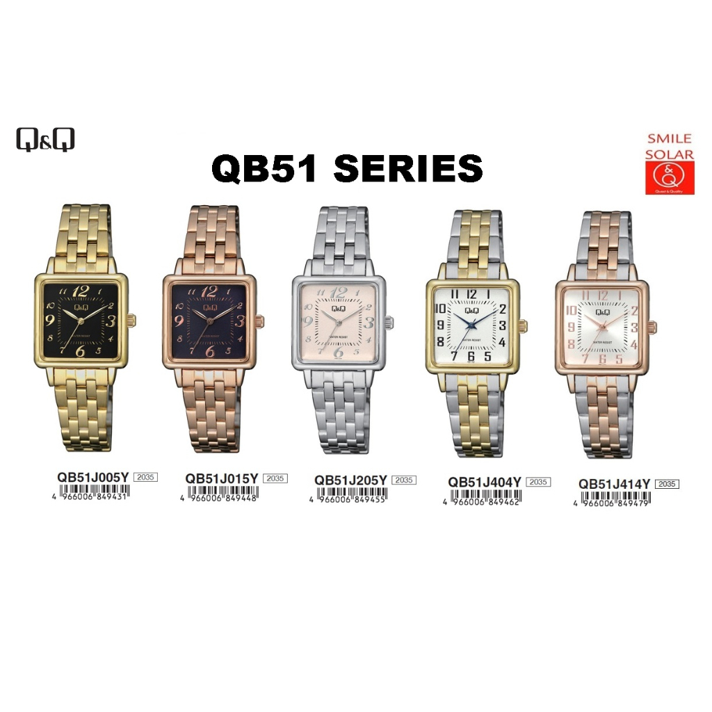 Jam Tangan Wanita Classic Casual Business Rantai Stainless Steel Analog Original Q&amp;Q QnQ QQ QC33 QB51 Series