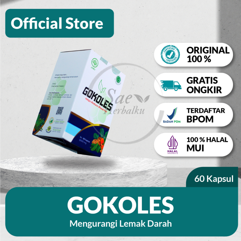 GOKOLES ASLI ORIGINAL OBAT UNTUK MENURUKAN KOLESTROL TINGGI HERBAL 100%