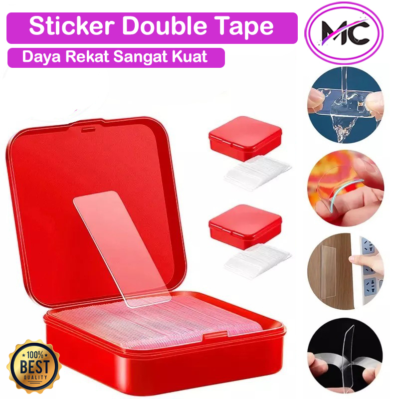 Double Tape 2 Sisi Mini Serbaguna Tempelan Bening Super Kuat Nano Tape 2 Side Multifungsi