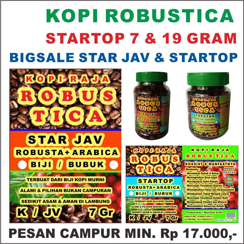 

KOPI ROBUSTICA STARTOP BIGSALE KOPI RAJA ROBUSTA + ARABICA TERBUAT DARI BIJI KOPI MURNI ALAMI & PILIHAN BUKAN CAMPURAN KOPI ROBIUSTIKA STAR JAV STAR BOS KOPI KAPAL API ABC TORABICA GOOD DAY ENERGEN LUWAK WHITE COFFE CAPUCINO ANNUR KARANGAYU 669 ROBUSTIKA