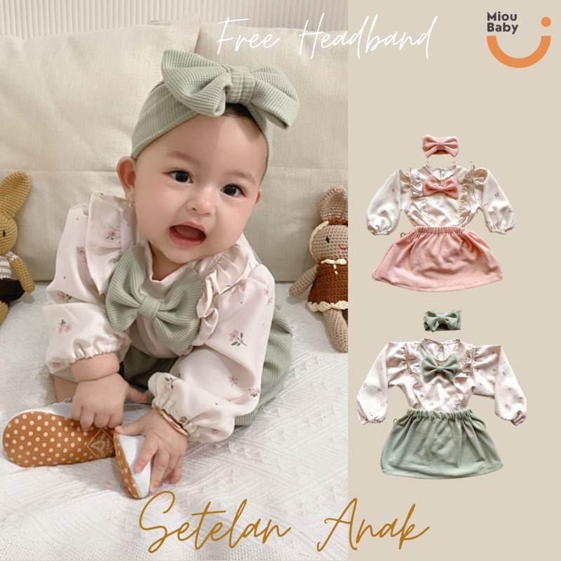 [7.7 SALE] MIOUBABY -  Setelan Anak / overall baby / overall bayi / jumpsuit bayi / bodysuit bayi / selimut bayi / romper bayi / romper baby / baju kodok anak / overall anak / hadiah lahiran