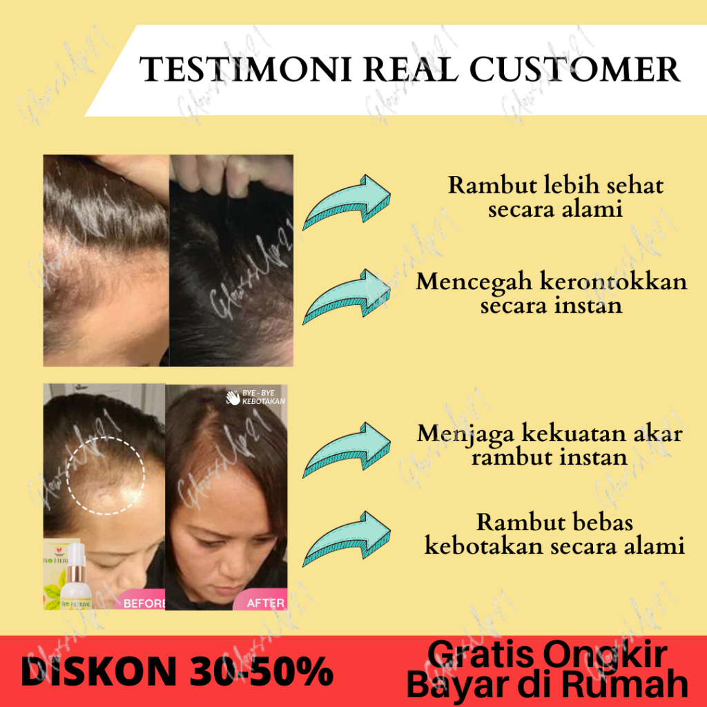 BIO HERBAL GINSENG HAIR SERUM 60ML - SERUM RAMBUT BIO HERBAL ORIGINAL