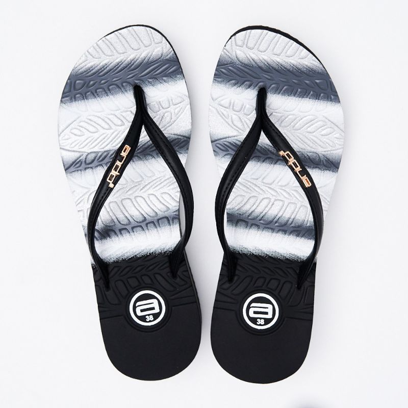 SANDAL ANDO ZELINE WANITA - SANDAL JEPIT CEWEK MOTIF DAUN