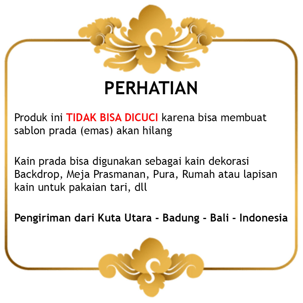 Kain Prada Motif Bunga - Merah