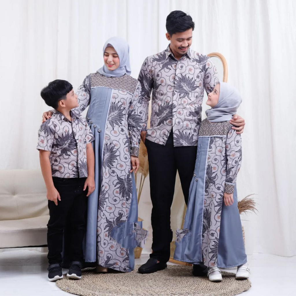 Couple Batik Sarimbit Pakaian Keluarga Model Kekinian