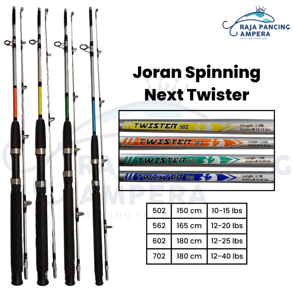 Joran Spinning Next Twister | Stik Pancing Fiber Murah