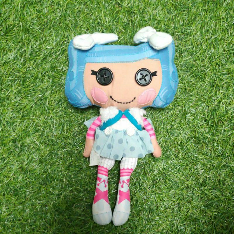 Boneka LalaLoopsy Mittens Fluff N Stuff 25 cm Rag Doll Plush Soft Blue Pink Winter Outfit￼