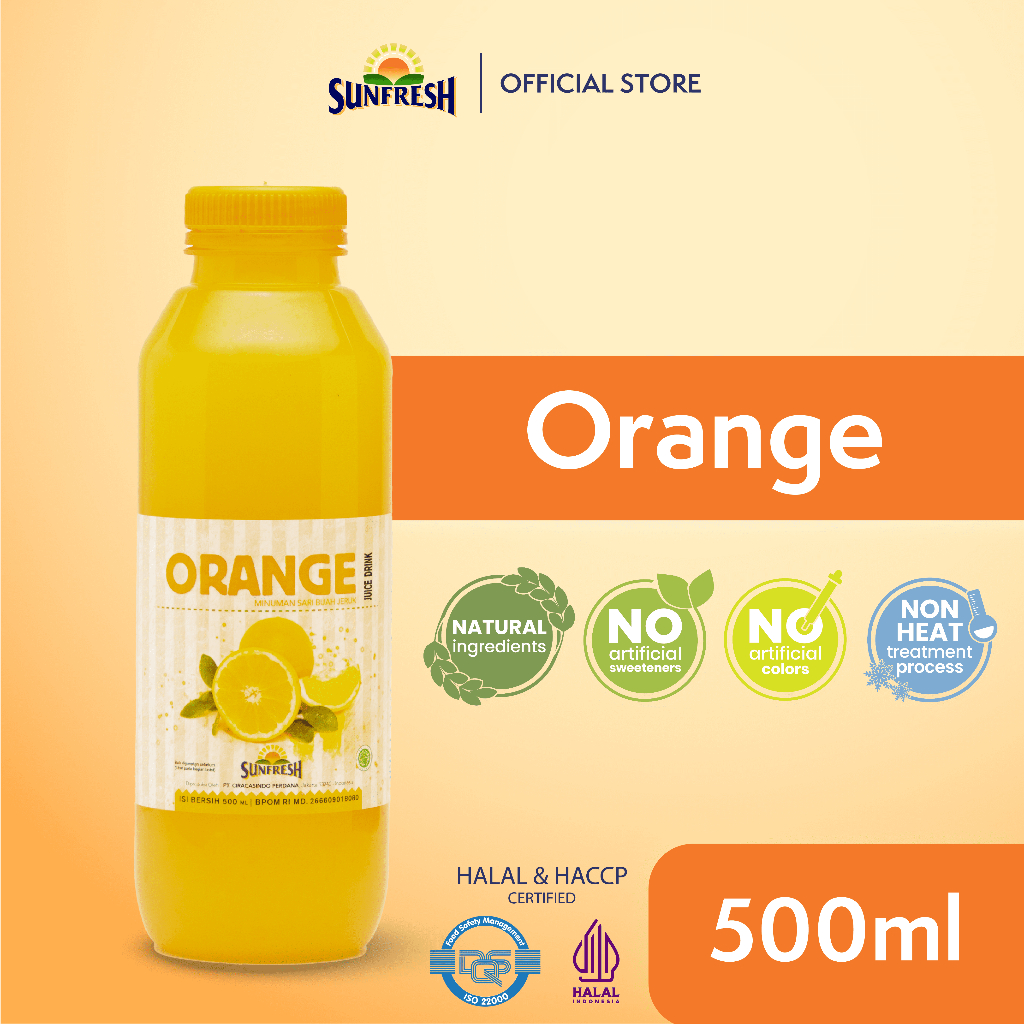 

Sunfresh Daily Orange Juice 500 ml Mengandung Vitamin C - Jus Buah Jeruk Asli