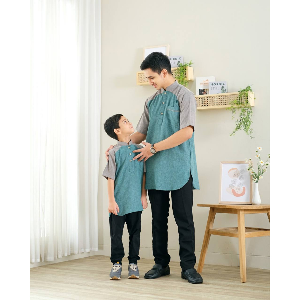 Hamasah Kurta - Koko Kids Lengan Pendek Model Casual Premium by Riskirich