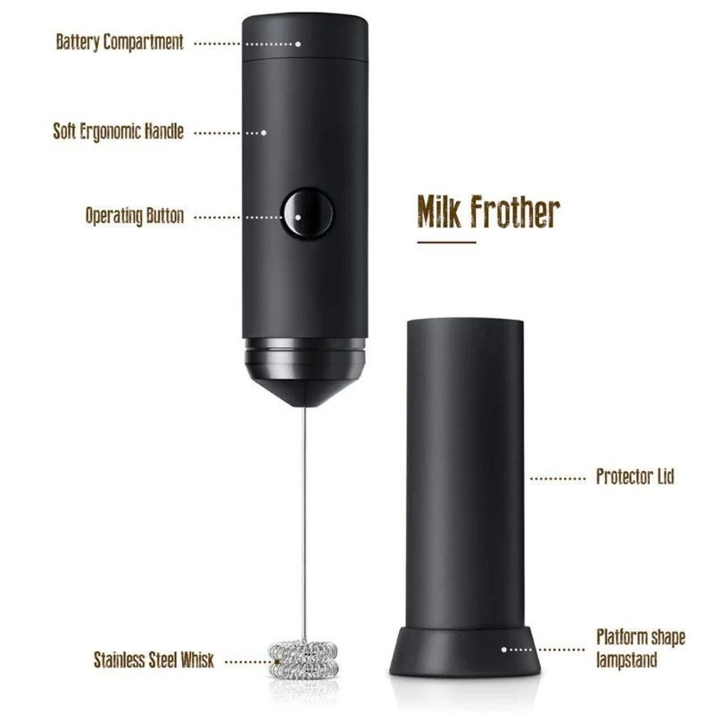 milk frother stand cover elektrik / alat pegocok telur kopi foam susu electric whisk