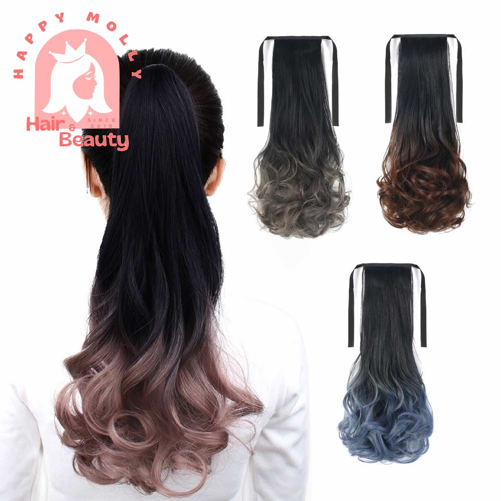 Hair Clip Ponytail Wig - Rambut Kuncir Ekor Kuda Fashion Wanita Korea - Curly - Hair Extension W8219 ( Group )