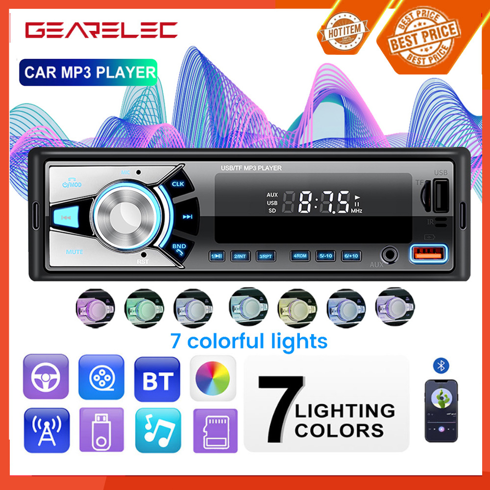 Tape Audio Radio Mobil with Phone App Control Multifungsi Bluetooth USB MP3 Head unit FM Radio bisa AUX TF USB