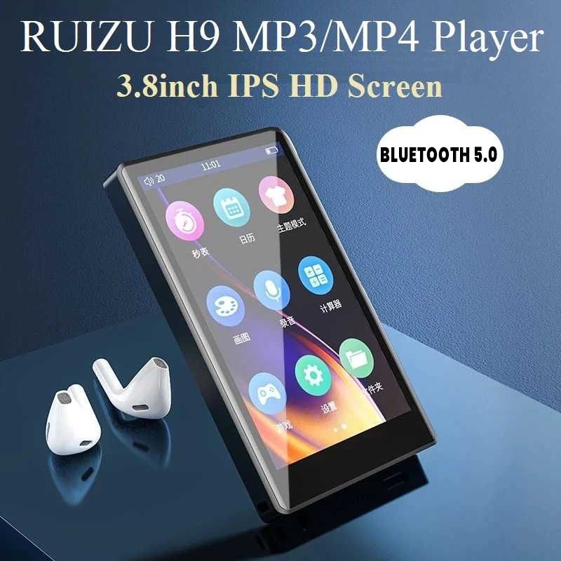 Ruizu Bluetooth HiFi DAP MP4 Player Touchscreen 16GB - H9 - Black