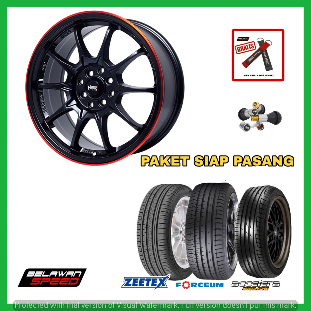 PROMOPAKETAN VELG PELEK MOBIL PALING MURAH TERBARU RING 17 BOROKO SRD PCD 4X100/114,3 UNTUK JAZZ YAR