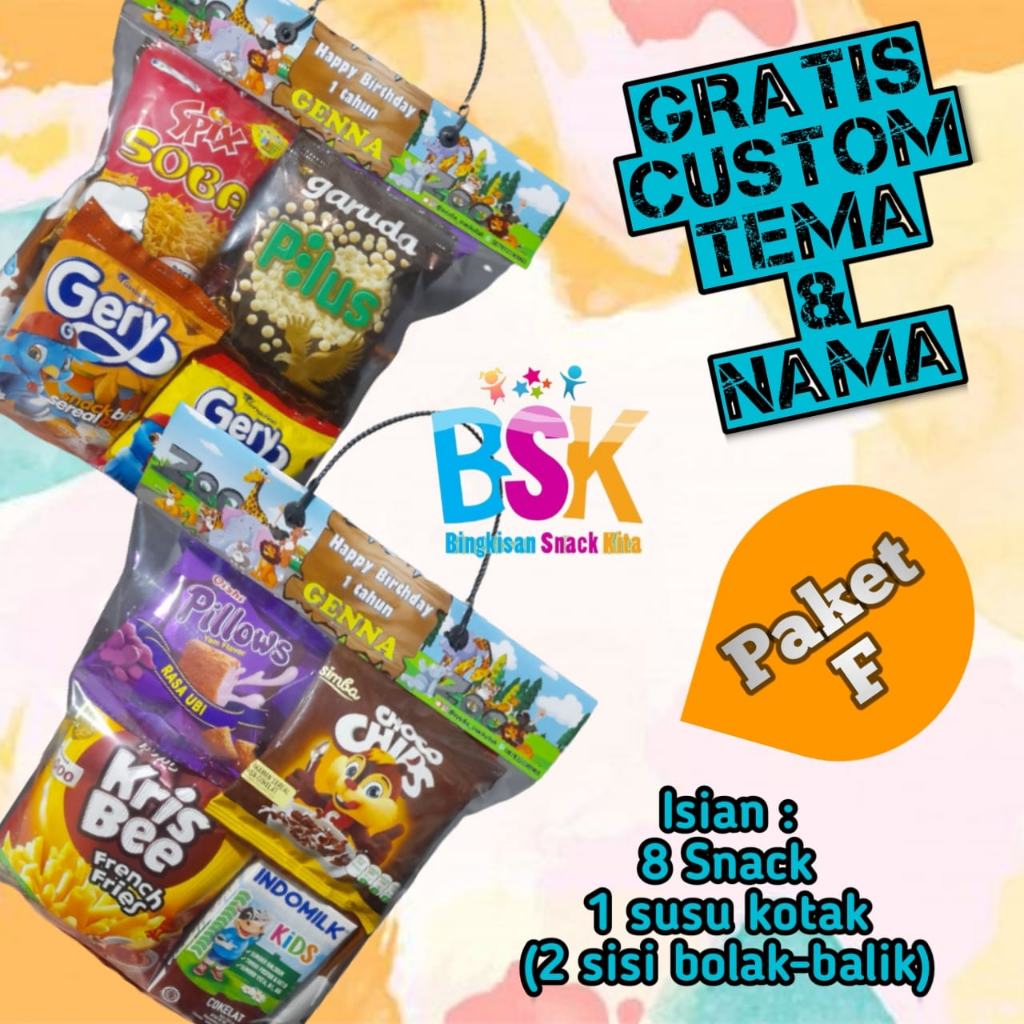 

Bingkisan Ulang Tahun Anak/ Bingkisan Ulang Tahun Anak PO 1-2 Hari/ Snack Ulang Tahun Anak/ Souvenir Ulang Tahun Anak/ Snack Ulang Tahun Anak/ Snack Ultah Label Custom/ Hampers Ultah Custom/ Bingkisan Ultah Custom