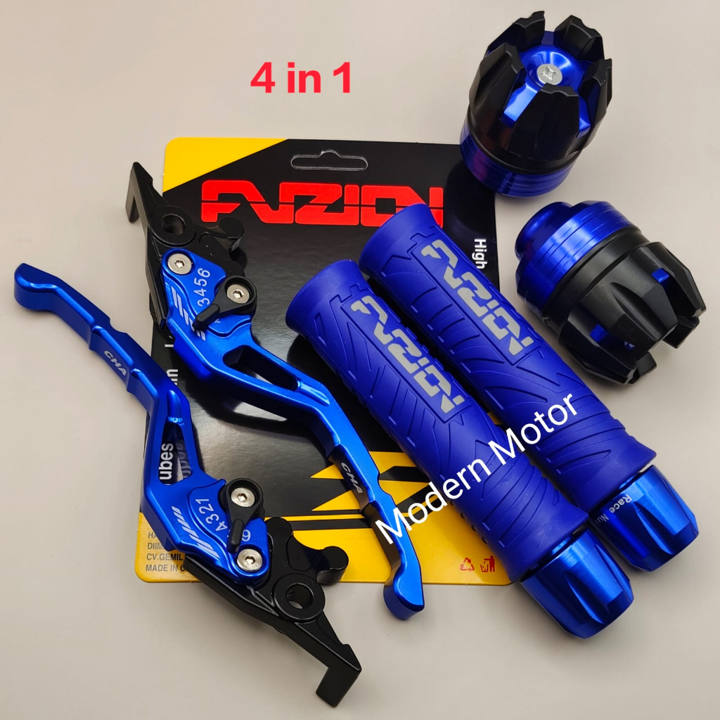 [ Paket 4in1 ] Model Hayaidesuu THE STORM / Handgrip FUZION + Jalu stang cnc + Jalu As + handle stelan cnc Mio j Xeon Mio Vario Beat RK king Vixion aerox PCX adv N-max Mio j Vario 150 Tiger ninja 250