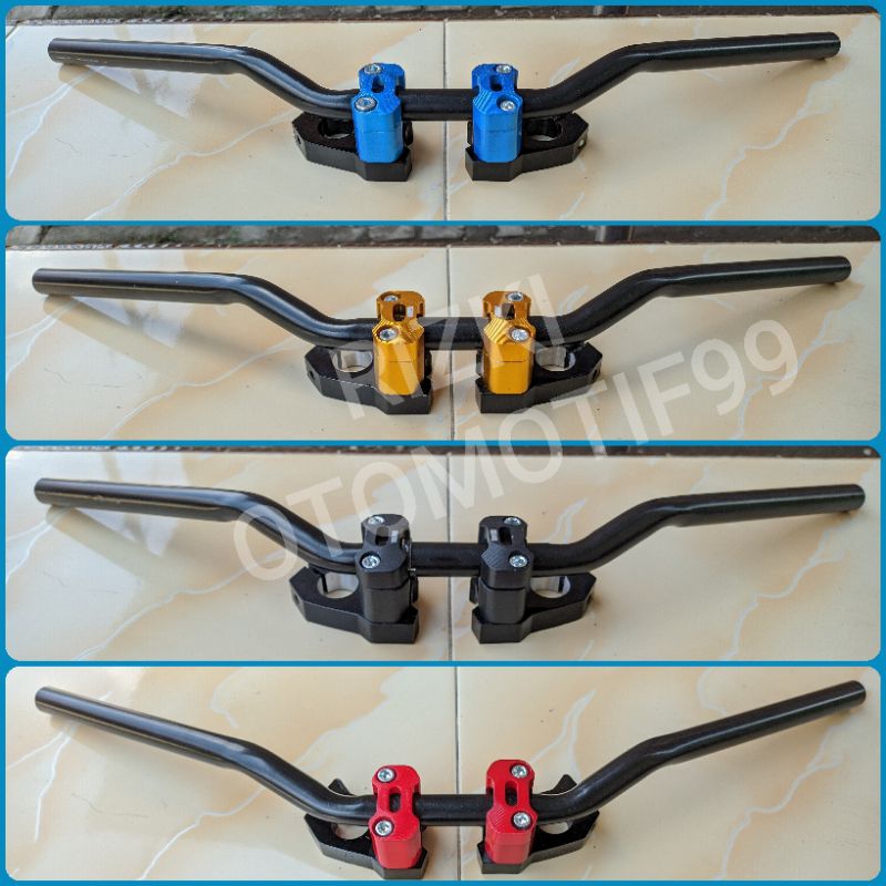 STANG RZR SATRIA DAN SONIC PLUS DUDUKAN BREKET RISER CNC PROTAPER / DUDUKAN STANG RZR SATRIA DAN SON