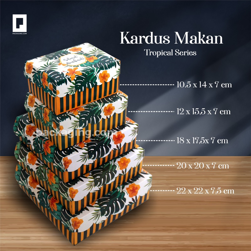 

Kardus Kue/Kotak Kue Motif Tropical