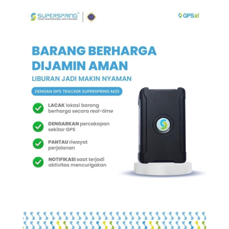 GPS TRACKER SUPERSPRING M-20 Pelacak Kendaraan SUPER SPRING M20 portable