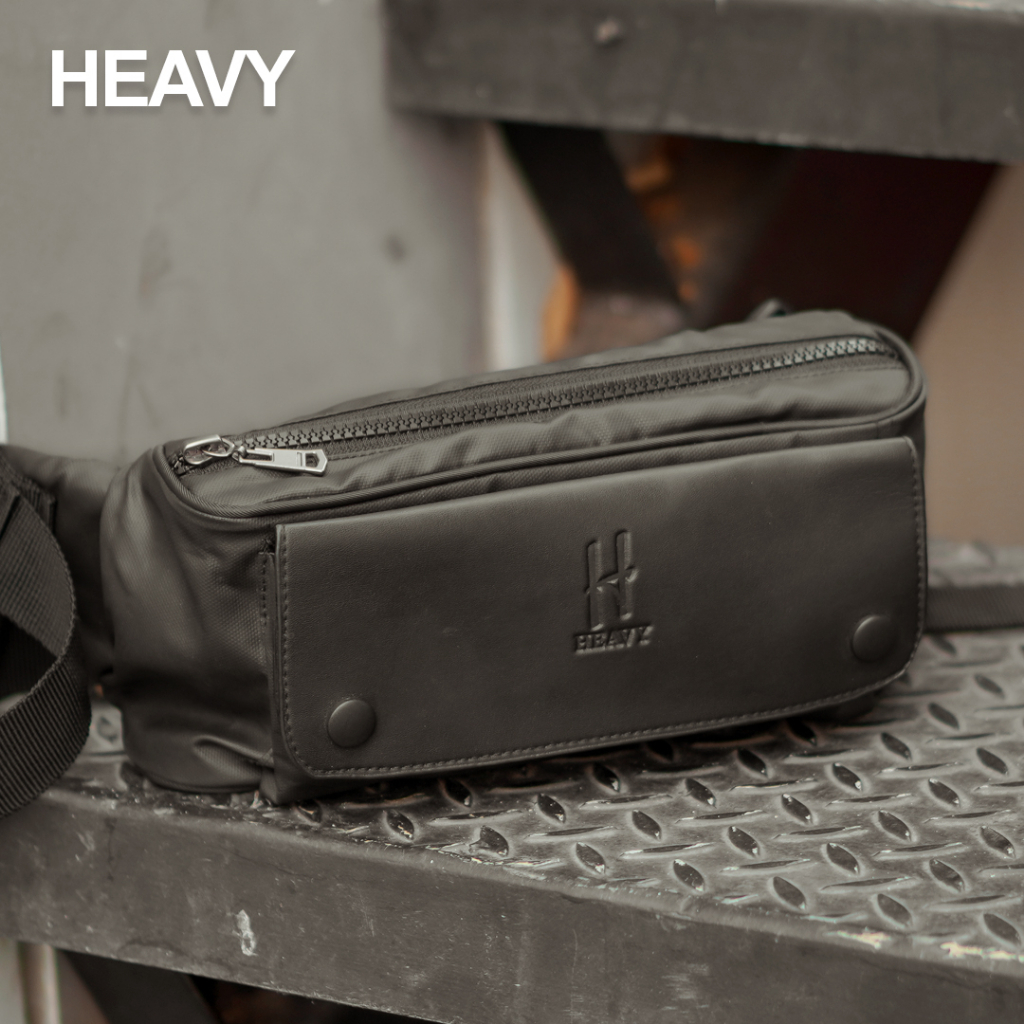 TAS SELEMPANG PRIA HEAVY.BAG. WAIST BAG HEAVY( WATERPROOF) anti air