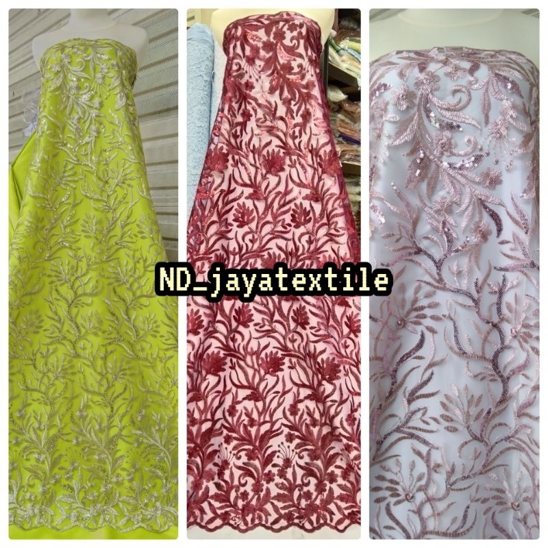 Tile Payet Sequin Flower/Payet Sequin/Bahan Kebaya